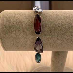 Swarovski multicolored large rhinestones bracelet